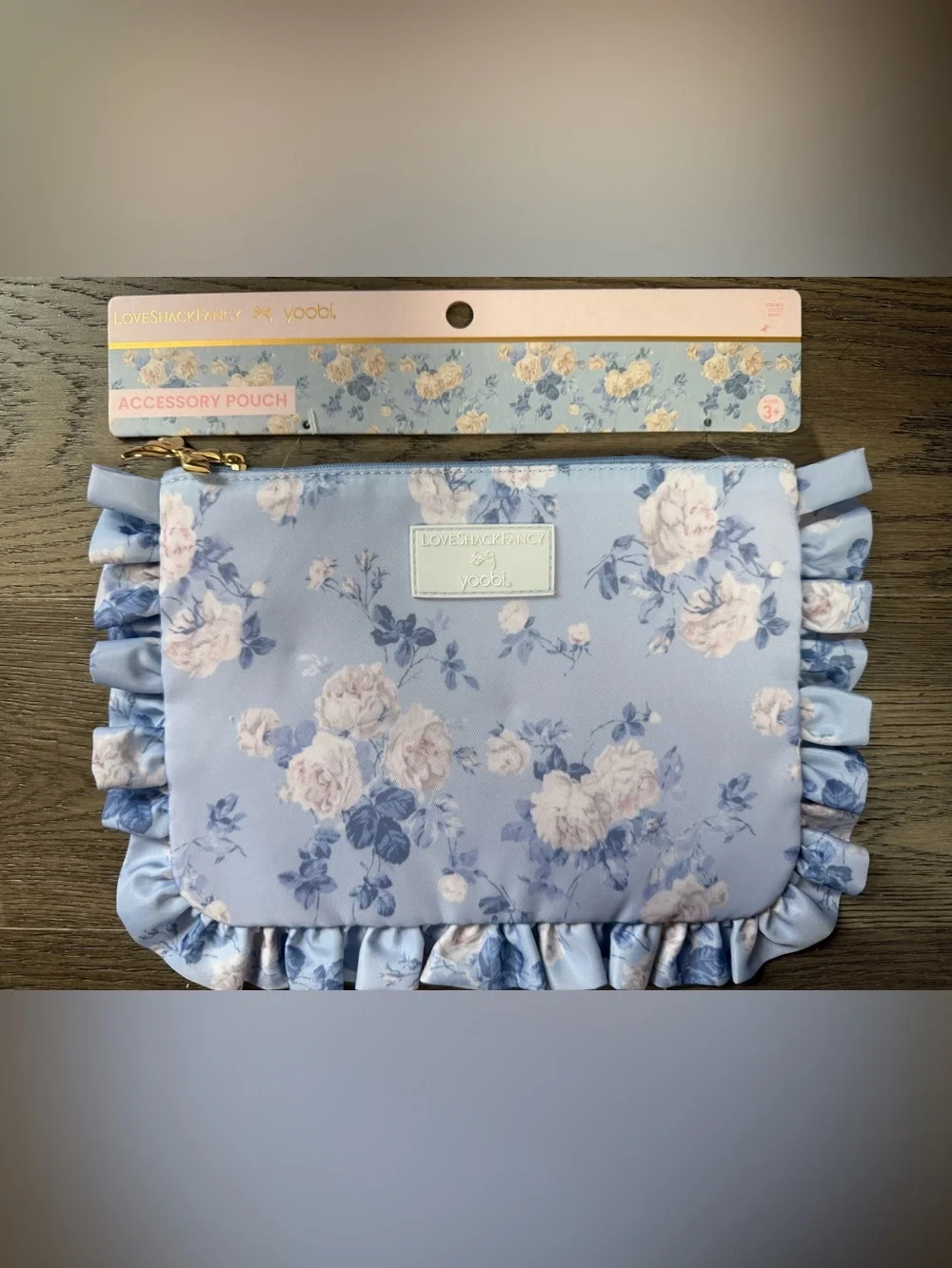 LoveShackFancy x Target Everblooming Rosettes Ruffle Accessory Pouch